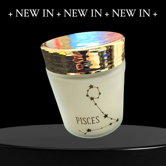 Lydi+Oli Other - NWT Pisces Zodiac Candle in Frosted Glass Jar with Lid